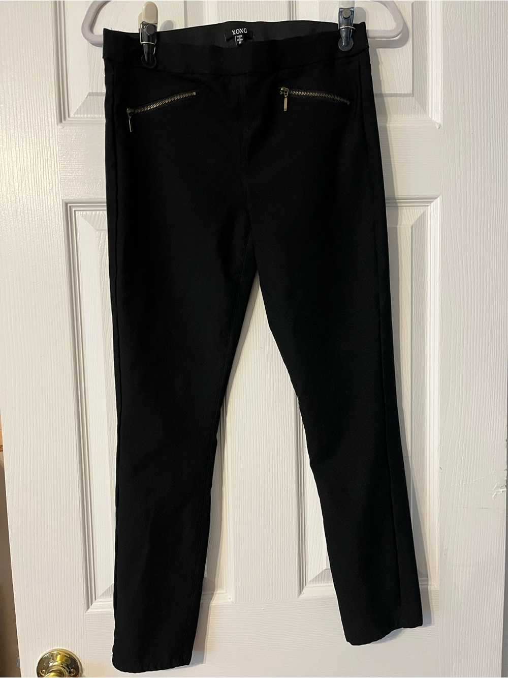 XOXO Black  Slim Zip-Front Dress Pants